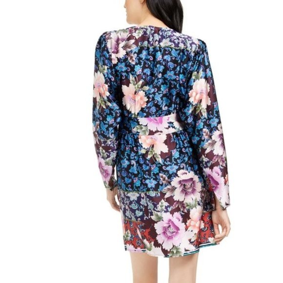 Nanette Lepore Printed Silk Faux-Wrap Dress - Picture 2 of 7